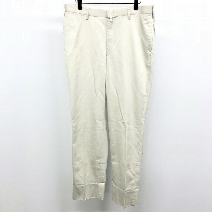 乐天商城 - 【中古】[印象AB] NEWYORKER ニューヨーカー チノパンツ メンズ 88 ライトグレーベージュ系 綿100% コットン テーパード 無地 ジップフライ ロング