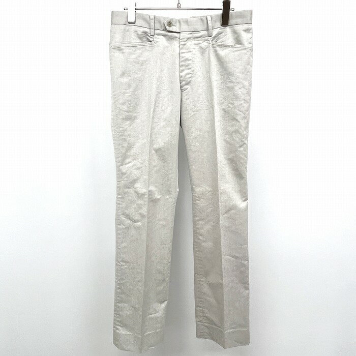 Rakuten - 【スーパーSALE★半額★対象商品】【中古】[印象AB] JOSEPH HOMME ジョゼフ オム ストレートパンツ メンズ 46 ヘザーライトグレー系 綿×ポリエステル×ポリウレタン 無地 ジップフライ