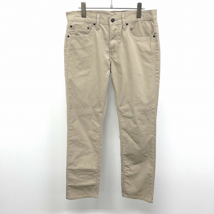 【中古】LEVI'S 511 リーバイス 32 メンズ 若干薄手 パンツ ストレート 紙パッチ ジップフライ 綿×ポリエステル×ポリウレタン ベージュカーキ系
