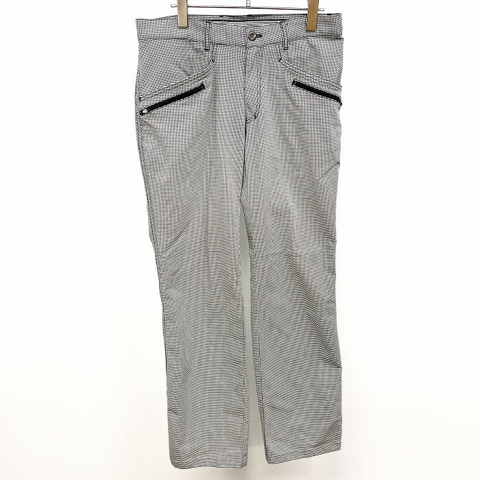 【開催中|全品ポイント10倍|〜11/11(火)01:59まで＼11月お買い物マラソン／100〜2,000円OFFクーポン配布中】【中古】CLUNK クランク M メンズ ゴルフ パンツ テーパード ストレッチ 千鳥格子 ジップフライ 綿×ポリエステル×ポリウレタン 紺×黒×白