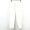 【全品ポイント10倍|開催中|〜05/16(金)01:59まで\5月お買い物マラソン/100円〜2,000円OFFクーポン配布中】【中古】23区 - 38(W62-66/H89-93) レディース 薄手 テーパードパンツ またあたりまでメッシュ裏地付き ストレッチ 無地 綿×ポリなど オフホワイト(4)