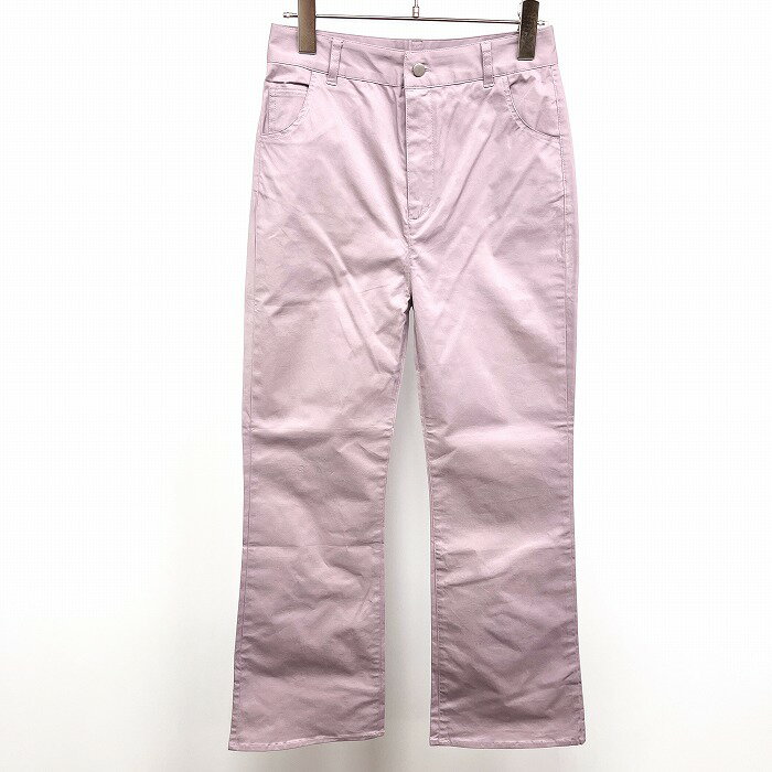 【もうすぐ終了|全品ポイント10倍|明日07/11(金)午前01:59まで＼7月お買い物マラソン／最大2,000円OFFクーポン配布中】【中古】MISCH MASCH ミッシュマッシュ M (38) レディース 若干薄手 フレアパンツ ストレッチ 無地 ジップフライ 綿×ポリウレタン パープル 紫