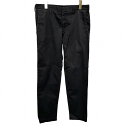 【中古】ジュンレッド J.N.R.D JUNRED マイクロリブ テーパード パンツ ストレッチ 無地 ジップフライ 綿×ポリウレタン M ブラック 黒 メンズ