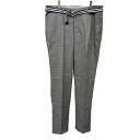 ビズチノ 【新品/訳アリ】BIZ CHINO チノパンツ 無地 ベルト付 綿×ポリエステル×ポリウレタン 94 ヘザーグレー 杢グレー×紺×白 メンズ