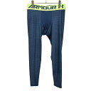 【中古】UNDER ARMOUR コンプレッションウェア レギンス スパッツ パンツ 総柄 ポリエステル×ポリウレタン XXL 2XL 3L ネイビー 紺×緑 ...