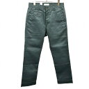 【中古】エムシーアパッシュ 【新品】mc.apache チノパンツ ストレート ロゴパッチ ジップフライ 日本製 綿100% コットン100% S グリーン 緑...