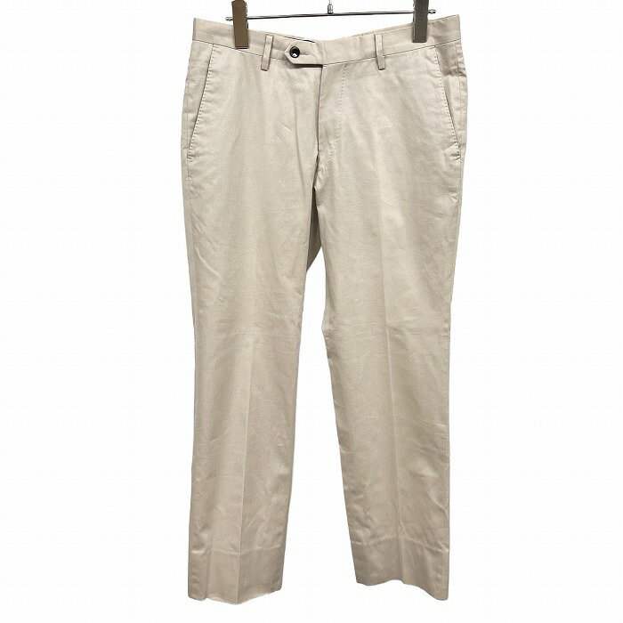 Rakuten - 【スーパーSALE★35%OFF★対象商品】【中古】[印象AB] TOMORROWLAND トゥモローランド パンツ メンズ 46 ベージュ 綿×ポリウレタン 無地 若干テーパード ジップフライ