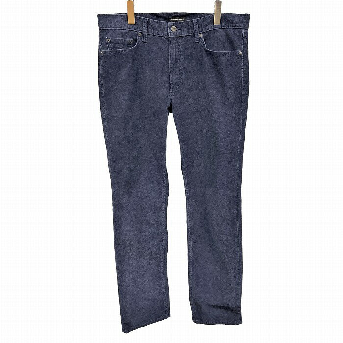 Rakuten - 【スーパーSALE★30%OFF★対象商品】【中古】[印象AB] BANANA REPUBLIC バナナリパブリック コーデュロイパンツ メンズ 33 ネイビー 紺 綿×ポリウレタン ジップフライ ストレート 無地 若干ストレッチ