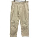 【中古】トミーヒルフィガー TOMMY HILFIGER チノパンツ ストレート 無地 ジップフライ CUSTOM FIT 綿100% コットン100% 32 ...