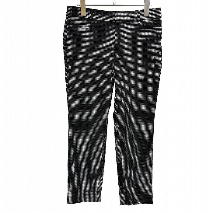 Rakuten - 【新品】[印象N] BANANA REPUBLIC バナナリパブリック パンツ レディース 4 ブラック レーヨン×ナイロンなど テーパード ポケットは口が塞がれていて使えません クロス柄 スリムフィット 強めのストレッチ