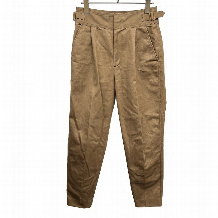 樂天商城 - 【中古】[印象AB] UNITED ARROWS Green Label Relaxing グリーンレーベルリラクシング パンツ レディース 36 ベージュブラウン 茶系 綿×ポリ テーパード 1タック 無地