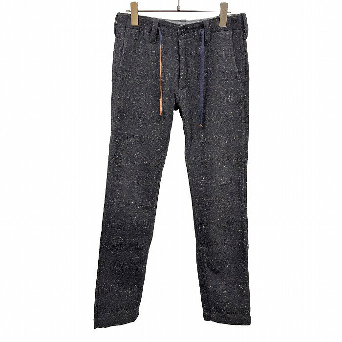 樂天商城 - 【中古】[印象AB] BEAMS ビームス パンツ メンズ S ネイビー 紺(ネップ：カラフル) 毛×ポリ×アクリル×ナイロン×その他 ジップフライ 起毛 ストレート