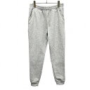 【新品/訳アリ】Reebok|adidas スウェットパンツ イージーパンツ 裏起毛 ウエストゴム ポリ100% L ヘザーグレー 杢グレー×黄 レディース