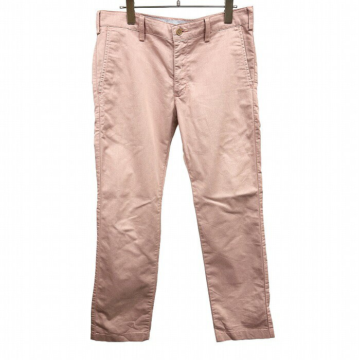 樂天商城 - 【中古】[印象AB] Wrangler ラングラー パンツ メンズ 31(W78/H96) ピンク 綿×ポリエステル 僅かに薄手 ストレート ジップフライ ロゴパッチ 古着