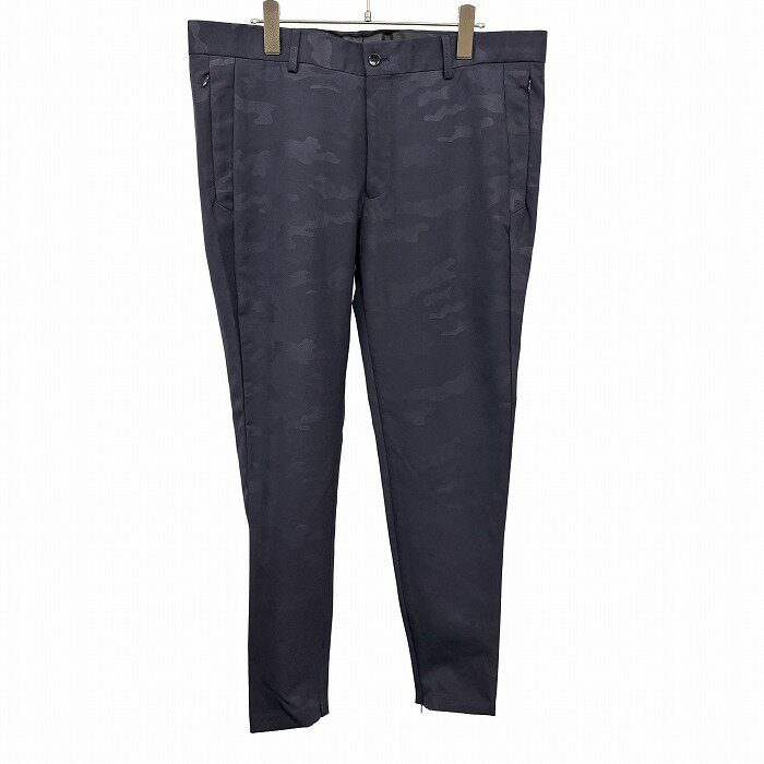 樂天商城 - 【中古】[印象A] ZARA ザラ テーパードパンツ メンズ [EUR46/USA36/MEX36] ネイビー 紺 ナイロン×ポリウレタン 迷彩柄 裾ジップ ストレッチ ジップポケット
