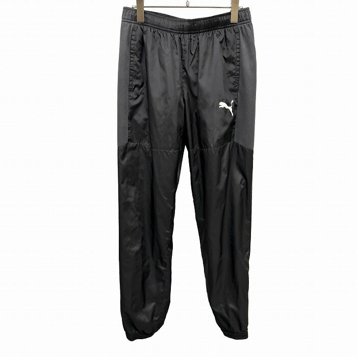 樂天商城 - 【中古】[印象AB] PUMA プーマ パンツ / ジョガーパンツ レディース L ブラック 黒×グレー×白 ポリ100% 後ろ身頃側の裏地が微起毛 裾ジップ 裏地付き 前閉じ