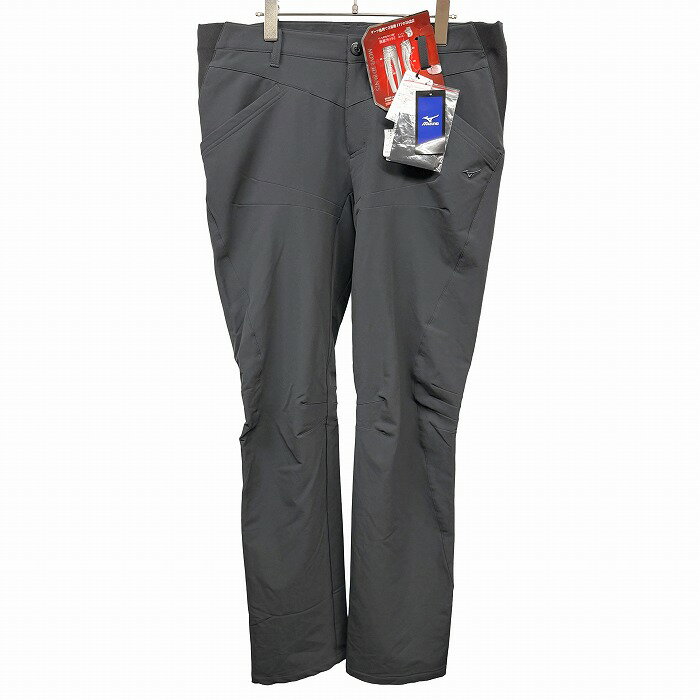 乐天商城 - 【新品】[印象N] MIZUNO ミズノ パンツ メンズ 3XL XXXL 4L グレー ポリエステル×ポリウレタン ロゴ刺繍 裏起毛 ひざが立体裁断 ストレート ジップフライ