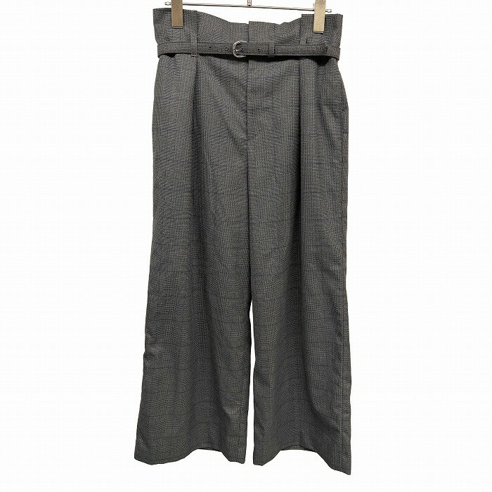 Rakuten - 【中古】[印象AB] UNITED ARROWS Green Label Relaxing グリーンレーベルリラクシング ワイドパンツ レディース 38 グレー グレー×青 ポリなど 微起毛 グレンチェック 裾あたりまで裏地