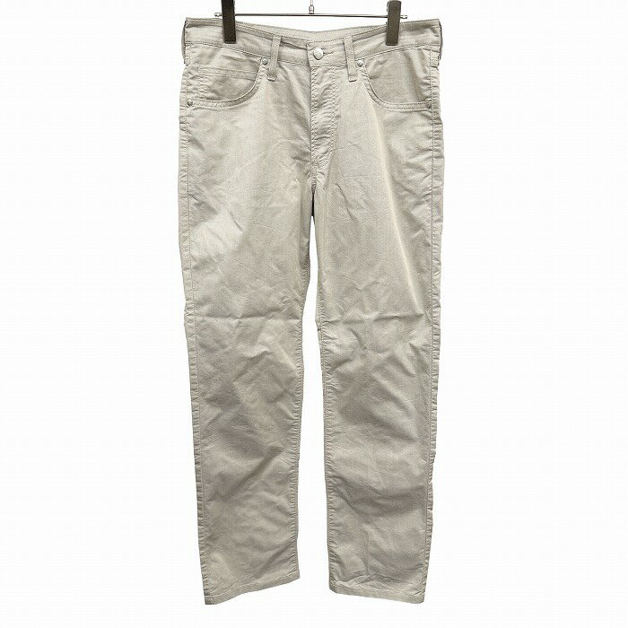 樂天商城 - 【中古】[印象AB] Wrangler ラングラー パンツ メンズ 31 ヘザーライトグレーベージュ系 ベージュ系 綿×ポリ 若干薄手 ストレート ジップフライ ロゴパッチ