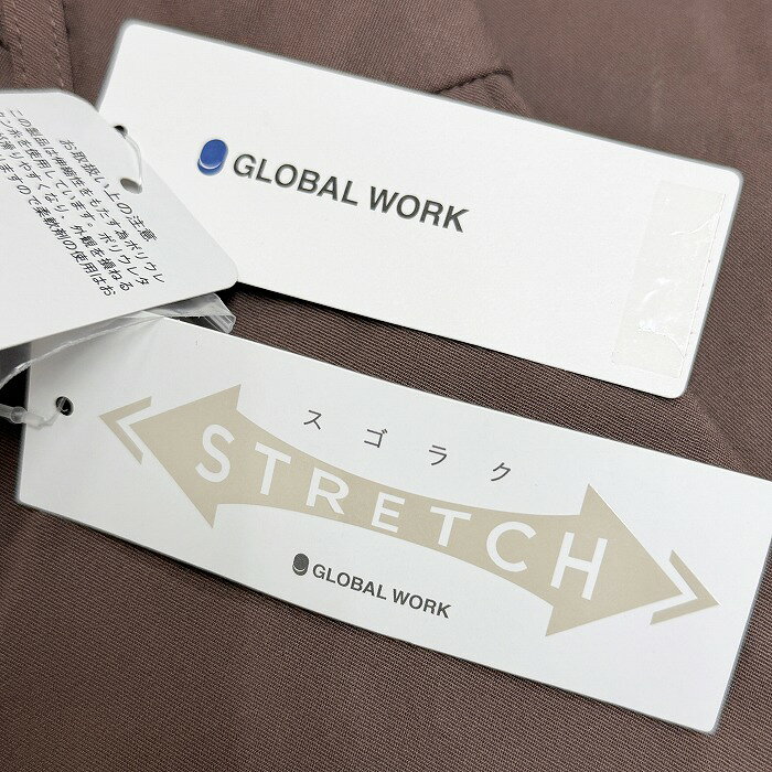 【新品/訳アリ】[印象NB] GLOBAL WORK グローバルワーク スゴラクスリムテーパードパンツ レディース S ブラウン レーヨン×ナイロンなど 無地 ジップフライ 強めのストレッチ undo-rowa-10065364 Undo Rowa 楽天市場店 サンプル画像3