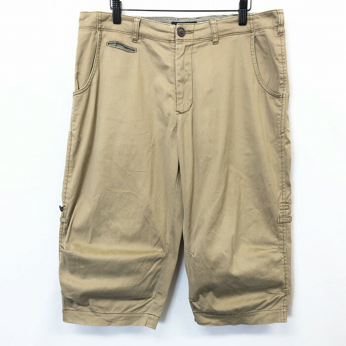 Rakuten - 【スーパーSALE★30%OFF★対象商品】【中古】[印象B] RAGEBLUE レイジブルー クロップドパンツ メンズ L ベージュカーキ 綿×ポリウレタン ジップフライ ドレーピング テーパード ポケットにチェック柄 裾ロールアップ