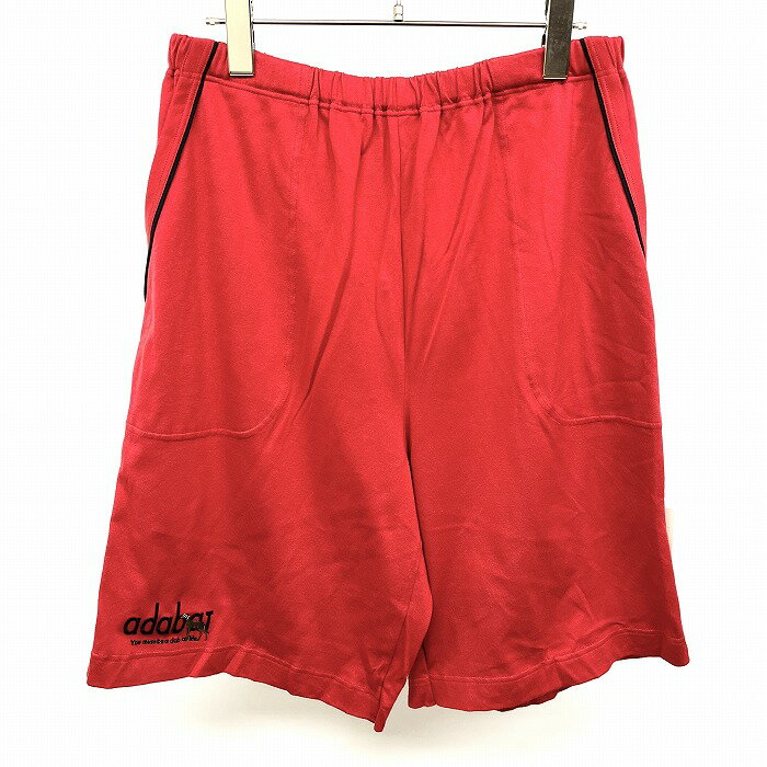 Rakuten - 【スーパーSALE★半額★対象商品】【新品】[印象N] adabat アダバット カットソーショーツ / ショートパンツ / ハーフパンツ メンズ L レッド 綿100% 前立て無し 薄手 犬の刺繍