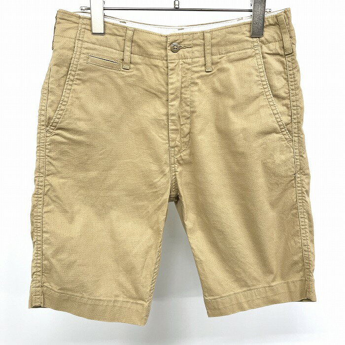 【中古】LEVI'S リーバイス 28 メンズ テーパードショーツ ショートパンツ ハーフパンツ ストレッチ ロゴタグ 綿×ポリウレタン ベージュカーキ