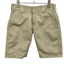 【中古】ディッキーズ Dickies テーパードショーツ ショートパンツ ハーフパンツ ワークパンツ チノパン ポリ×綿 28 ベージュ系 メンズ