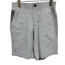 【中古】UNDER ARMOUR テーパードショーツ ショート ハーフパンツ 股がメッシュ生地 ウエストゴム 英字 ロゴ ナイロンなど S (SM) グレー メ...