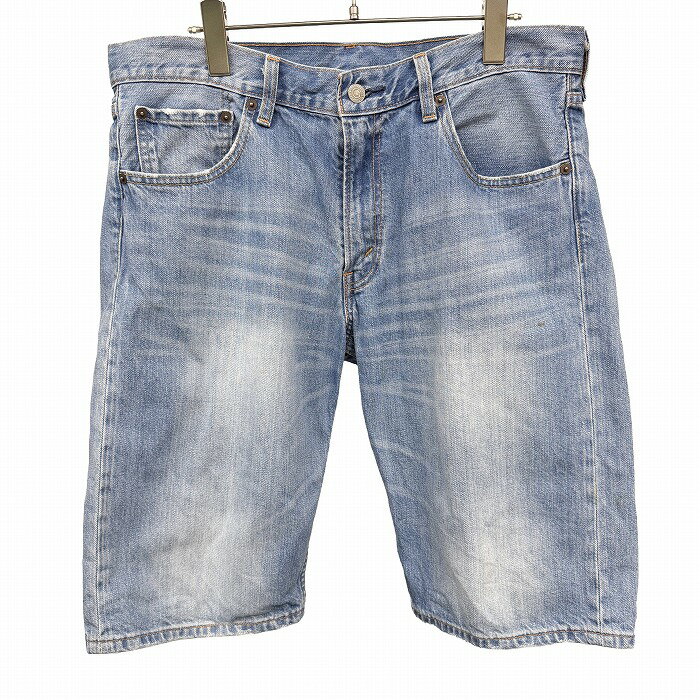 【中古】LEVI'S 503 リーバイス503 デニムショーツ ショートパンツ ハーフパンツ テーパード 古着加工 ジップフライ 綿100% W34 ブルー 青 メンズ