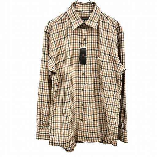 ベストオブベスト 【新品】BEST OF BEST シャツ チェック 胸ポケット 長袖 レギュラーカラー ウール×ポリ M ブラウン 茶×黒 メンズ ベストオブベスト 【新品】BEST OF BEST シャツ チェック 胸ポケット 長袖 レギュラーカラー ウール×ポリ M ブラウン 茶×黒 メンズ