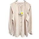 【全品ポイント10倍|開催中|〜07/26(土)01:59\7月後半お買い物マラソン/100円〜2,000円OFFクーポン配布中】キューティーブロンド 【新品】 バンドカラーシャツ クレープ系の生地 無地 長袖 2WAY ポリ100% F ピンクベージュ レディース(4)