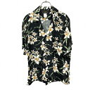 【開催中|本日05/18(日)00:00〜5/21(水)09:59\FASHION SPECIAL FAIR/最大20%OFFクーポン配布中】【中古】Hawaiian Reserve Collection アロハシャツ 花柄 半袖 胸ポケット 開襟 レーヨン100% M ブラック 黒×緑×赤×黄×白×茶 メンズ(4)
