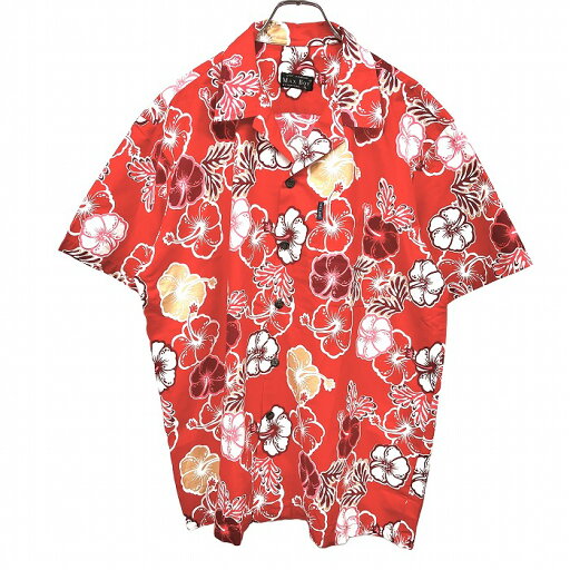【もうすぐ終了|全品ポイント10倍|〜03/27(木)01:59まで\お買い物マラソン/100〜2,000円OFFクーポン配布中】【中古】マックスボーイ MAX BOY オープンカラーシャツ 開襟 アロハ柄 花柄 半袖 胸ポケット ボックスカット 綿100% XL LL レッド 赤 メンズ 【もうすぐ終了|全品ポイント10倍|〜03/27(木)01:59まで\お買い物マラソン/100〜2,000円OFFクーポン配布中】【中古】マックスボーイ MAX BOY オープンカラーシャツ 開襟 アロハ柄 花柄 半袖 胸ポケット ボックスカット 綿100% XL LL レッド 赤 メンズ