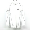 【新品/訳アリ】FILA フィラ L レディース コンプレッショントップス ストレッチ 長袖 ポリエステル×ポリウレタン ホワイト×グレー 白