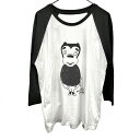 【全品ポイント10倍|開催中|~04/27(日)09:59まで\4月お買い物マラソン第三弾/100円~2,000円OFFクーポン配布中】【中古】ジャニーズ|ディズニー ARASHI EXHIBITION "JOURNEY" 嵐を旅する展覧会|Disney Tシャツ ラグラン 7分袖 ホワイト 白×黒 レディース
