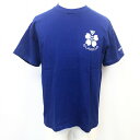 【中古】SUMIDA TOKYO FOOTBALL CLUB M メンズ 半袖Tシャツ トップス 両面プリント サッカーボール 丸首 クルーネック 綿100% コットン 青 ブルー