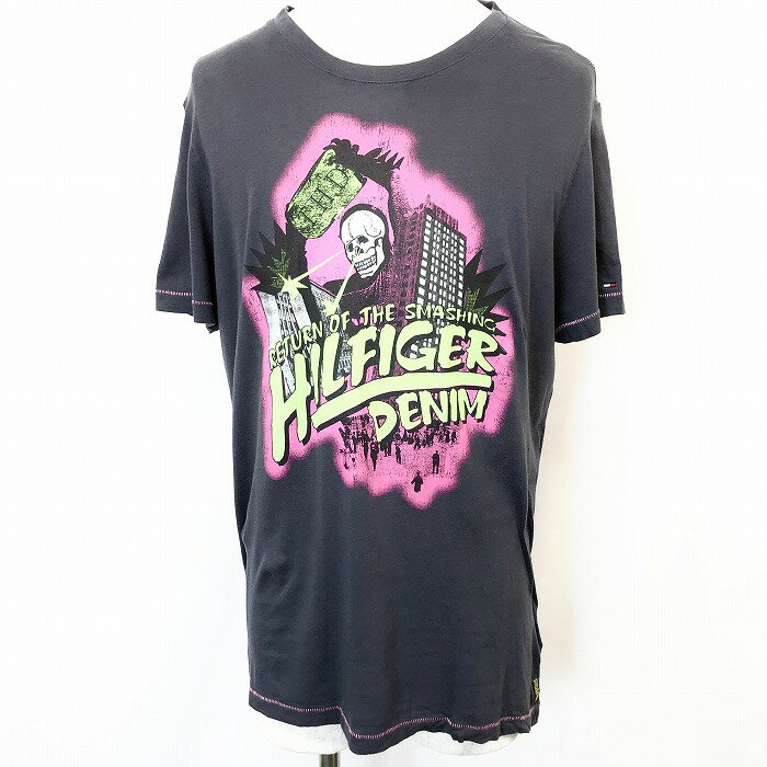 ����š�HILFIGER DENIM �ҥ�ե������ǥ˥� L ��� �㴳���� ȾµT����� ���åȥ��� ������ ���ᥳ���� �ץ��� �ݼ� ��100% ������...