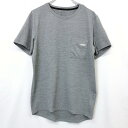 【中古】THE SHOP TK ザ・ショップ ティーケー M メンズ 男性 ポケットTシャツ 半袖 丸首 背中にパンチングデザイン ポリエステル100% ヘザー...