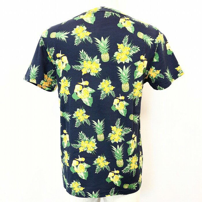 【中古】[印象AB] BEAMS HEART ビームスハート Tシャツ レディース ネイビー×グリーン×オレンジ 綿100% トロピカル柄 パイナップル ハイビスカス 半袖 undo-rowa-10041935 Undo Rowa 楽天市場店 サンプル画像2
