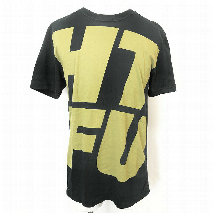 Rakuten - 【スーパーSALE★35%OFF★対象商品】【中古】[印象B] NIKE DRI FIT ナイキ ドライフィット 半袖Tシャツ / カットソー メンズ S ブラック 黒 綿×ポリエステル ビッグプリント 丸首 クルーネック