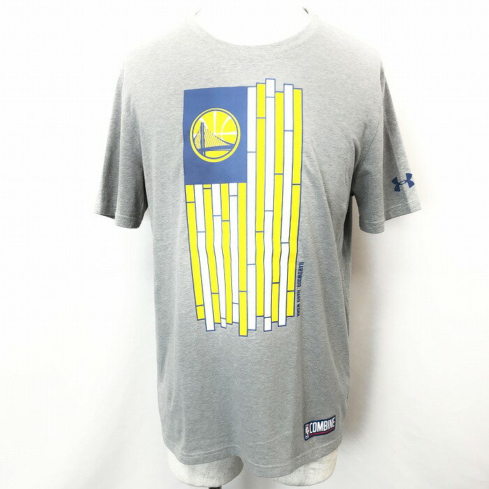 乐天商城 - 【中古】[印象AB] UNDER ARMOUR アンダーアーマー Tシャツ メンズ M ヘザーグレー ストレッチ プリント NBA バスケットボール COMBINE コンバイン 丸首 半袖