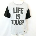 【中古】BEN DAVIS ベンデービス M メンズ 男性 Tシャツ カットソー 英字プリント 『LIFE IS TOUGH』 Uネック 半袖 綿100% ヘザ...