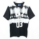 【中古】adidas TREFOIL アディダス トレフォイル M メンズ 男性 Tシャツ カットソー ビッグロゴプリント 丸首 半袖 綿100% コットン ブ...