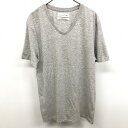 【中古】ESSENTIALS ZARA エッセンシャルズ ザラ L メンズ 男性 Tシャツ カットソー Vネック 無地 半袖 ボックスカット 綿×レーヨン ヘザ...
