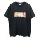 【全品PT20倍】＼FASHION SPECIAL FAIR 開催中 ／専用クーポン配布＆全品PT20倍 ※バナー参照■□【中古】MARVEL マーベル L メンズ 男性 Tシャツ アメコミ ホログラムワッペン STARK INDUSTRIES スタークインダストリーズ 丸首 半袖 ブラック 黒