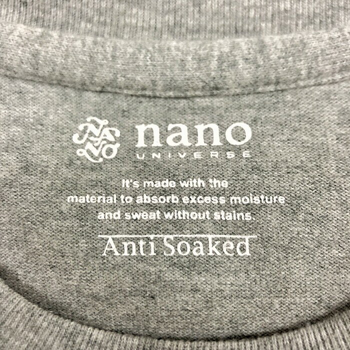 【中古】[印象A] nano・universe ナノユニバース Tシャツ / カットソー レディース S ヘザーグレー 綿100% アンチソーキッド加工 無地 丸首 半袖 胸ポケット undo-rowa-10049739 Undo Rowa 楽天市場店 サンプル画像3