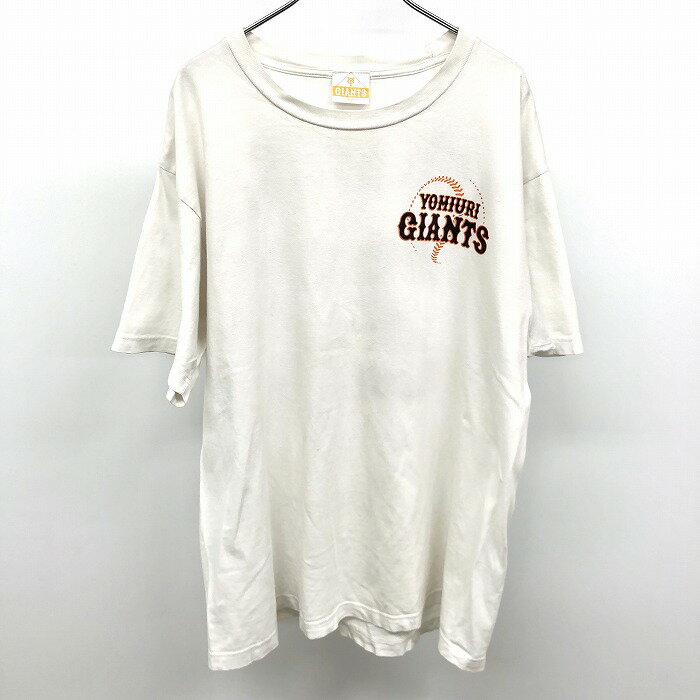 【中古】(株)一球 / YOMIURI GIANTS 読売ジャイアンツ 巨人 - メンズ Tシャツ 野球 背番号22番 小林誠司 両面プリント 半袖 - ヘザーホワイト 杢白