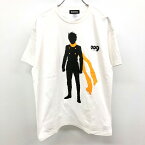 【中古】BANDAI × 2012「009 RE:CYBORG」製作委員会 - M メンズ Tシャツ サイボーグ009 映画 石ノ森章太郎 プリント 半袖 綿100% 杢オフホワイト