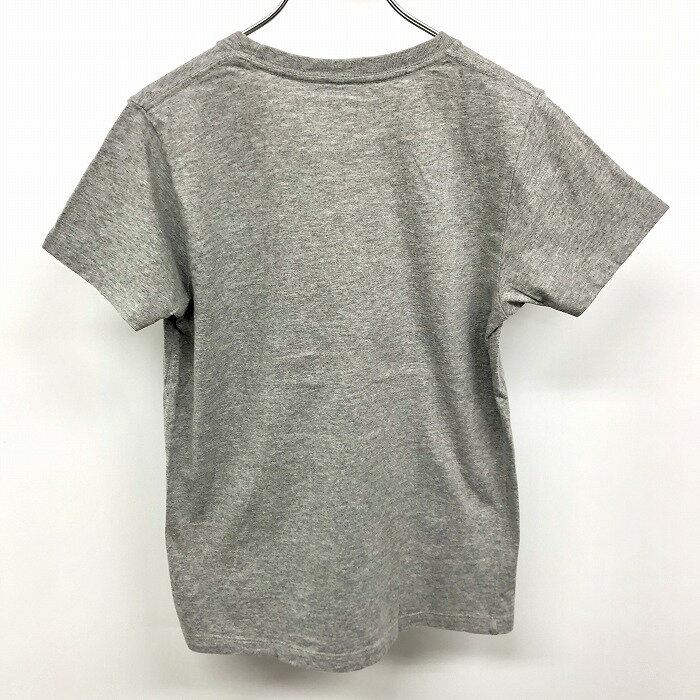 【開催中|GW期間中〜5/7(木)朝09時59分まで＼FASHION SPECIAL FAIR／最大20%OFFクーポン配布中】【中古】graniph グラニフ SS XS レディース Tシャツ コントロールベア 『CONTROL BEAR』 丸首 半袖 綿100% ヘザーグレー×ワインレッド 杢グレー